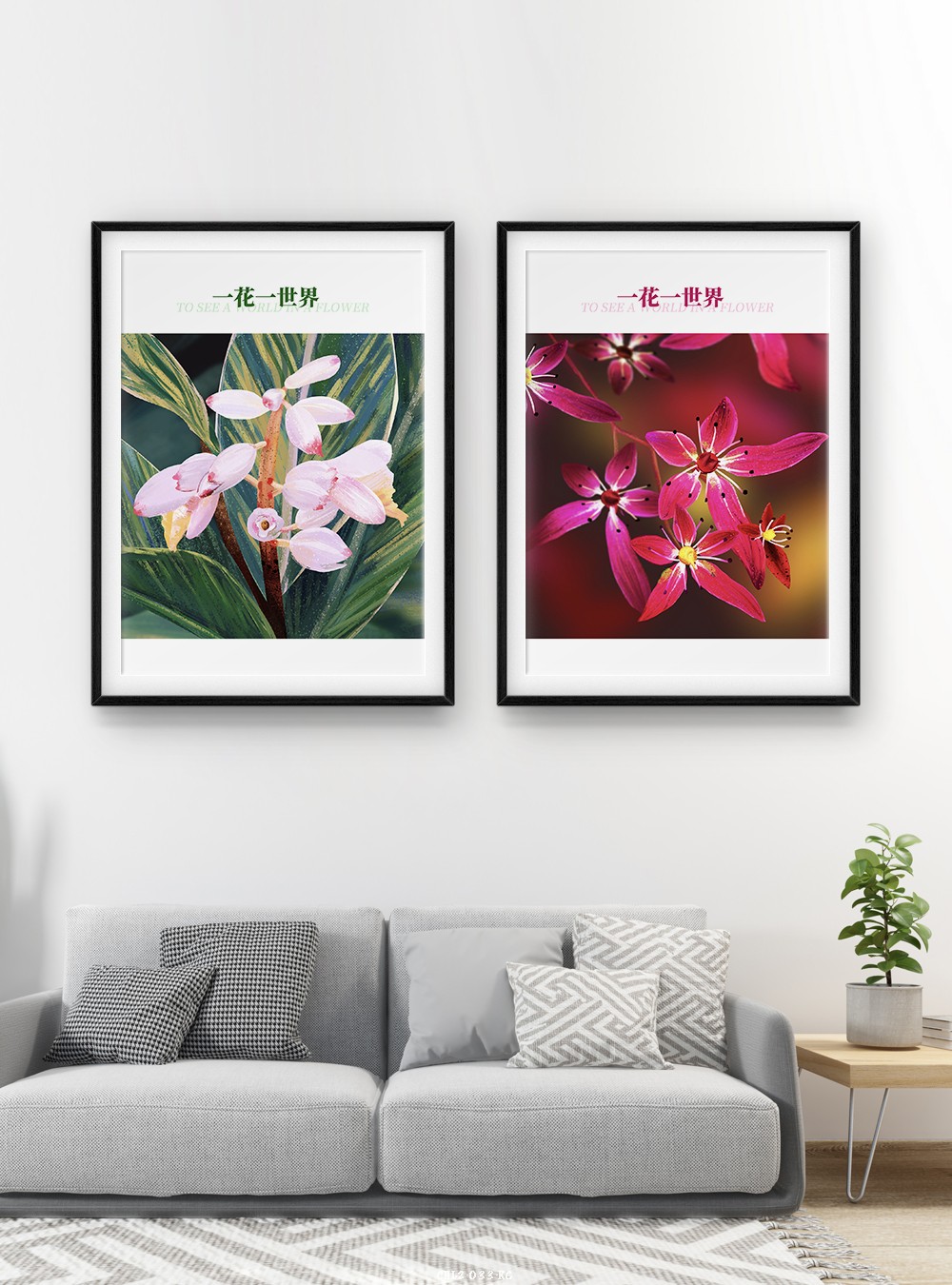 Hoa lá tranh vẽ CHL2-033-KG